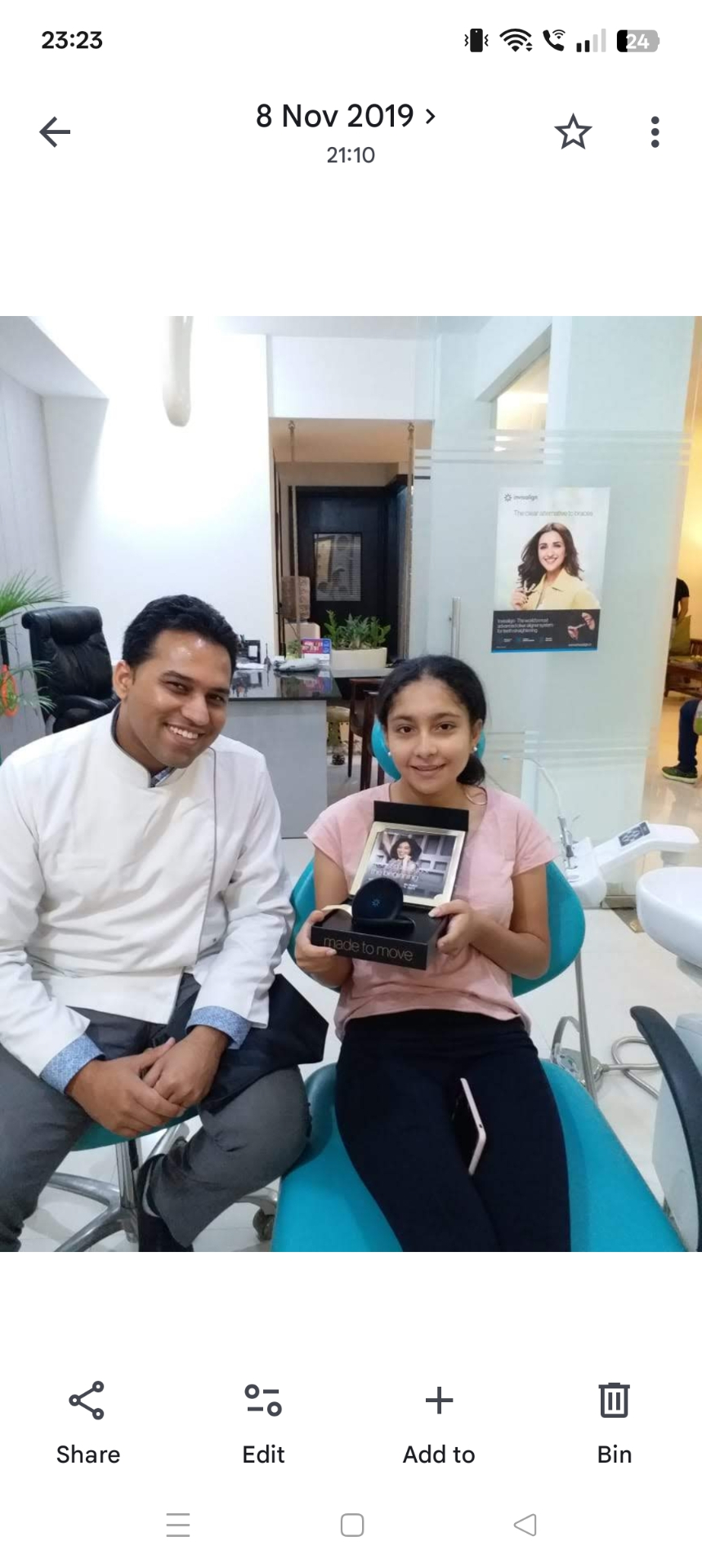 Dr. Aneesh Katyal with an Invisalign patient at the Sohna Road clinic